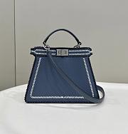 Fendi Peekaboo Small Handbag Dark Blue 27×11×20cm - 1