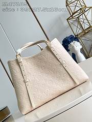 LV M47185 White Babylone Tote MM Handbag 39X27.5X16CM - 1