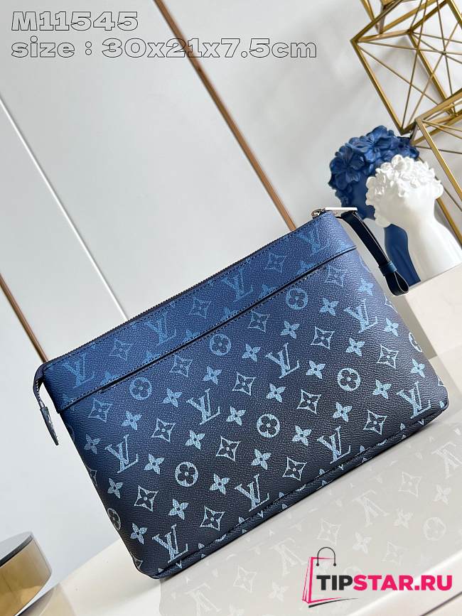 LV M11545 Blue Pochette Voyage Souple Clutch 30X21X7.5CM - 1