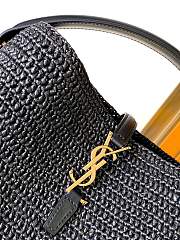 YSL Woven Bucket Black Bag 25x20x16CM - 2