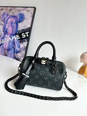 LV M24474 SPEEDY 18 LV&I MONOGRAM ECLIPSE CANVAS BLACK BAG 18.5×12.5×10.5cm - 1