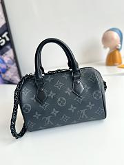 LV M24474 SPEEDY 18 LV&I MONOGRAM ECLIPSE CANVAS BLACK BAG 18.5×12.5×10.5cm - 6