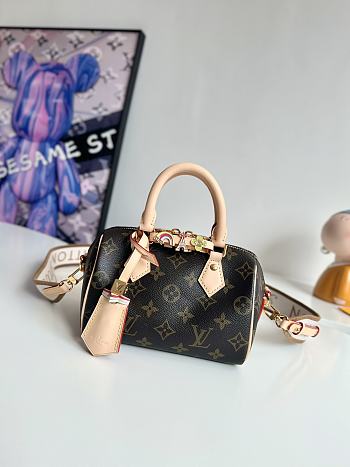 LV M46970 SPEEDY 18 LV&I MONOGRAM CANVAS BAG 18.5×12.5×10.5cm