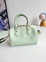 LV M24605 Speedy 18 LV&I Matcha Green Cow Leather Handbag 18.5×12.5×10.5cm - 4