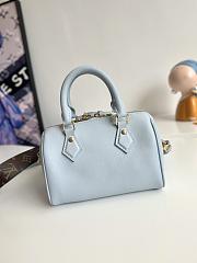 LV M24605 Speedy 18 LV&I Blue Cow Leather Handbag 18.5×12.5×10.5cm - 4