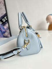 LV M24605 Speedy 18 LV&I Blue Cow Leather Handbag 18.5×12.5×10.5cm - 2