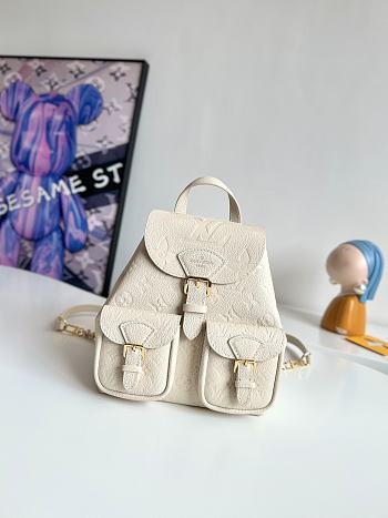 LV M47106 Backup Backpack Beige 22×20×14cm