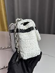 CHANEL SEQUINS RIBBON WHITE FLAP BAG 21CM - 6