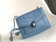 BVLGARI Serpenti Blue Handbag 20*14*4.5Cm - 1