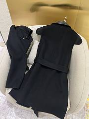 Hermes 24 Autumn and Winter Cashmere Two-piece Set Black Cashmere - 2