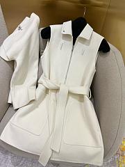  Hermes 24 Autumn and Winter Cashmere Two-piece Set White Cashmere - 6