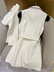  Hermes 24 Autumn and Winter Cashmere Two-piece Set White Cashmere - 3