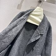 New style lapel wool grey coat - 3