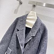 New style lapel wool grey coat - 4