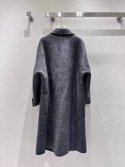 New style lapel wool grey coat - 6