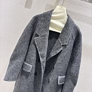 New style lapel wool grey coat - 5