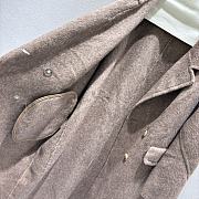  New style lapel wool light brown coat - 2