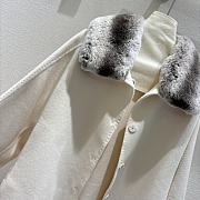 Latest cashmere cream white coat - 3