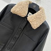 Hermes Top-grade Lychee-grained Lambskin Black Jacket  - 6