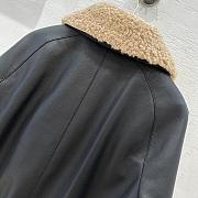 Hermes Top-grade Lychee-grained Lambskin Black Jacket  - 3