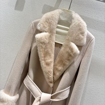 M slim fit cashmere mink beige coat