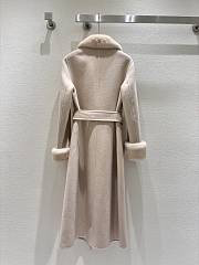 M slim fit cashmere mink beige coat - 6