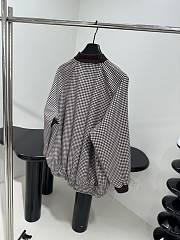 Miu Miu Set Prince of Wales Check Short Jacket Mini Skirt Dark Brown - 3