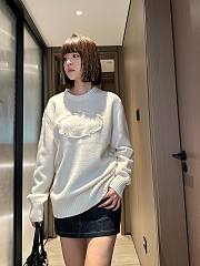 Prada New Round Neck Wool Sweater White  - 1