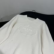 Prada New Round Neck Wool Sweater White  - 5