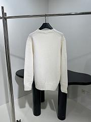 Prada New Round Neck Wool Sweater White  - 2