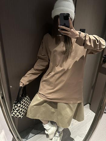 Prada Knitted Long-sleeved T-shirt Khaki