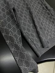 Gucci crystal-decorated wool grey cardigan - 5