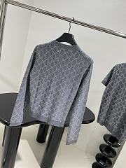 Gucci crystal-decorated wool grey cardigan - 3