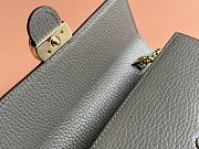 Gucci Dark Grey Leather Interlocking G Wallet On Chain 20x13x6cm - 3