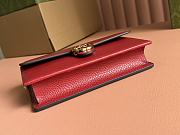 Gucci Red Leather Interlocking G Wallet On Chain 20x13x6cm - 5