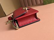 Gucci Red Leather Interlocking G Wallet On Chain 20x13x6cm - 3