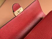 Gucci Red Leather Interlocking G Wallet On Chain 20x13x6cm - 2