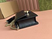 Gucci Black Leather Interlocking G Wallet On Chain 20x13x6cm - 6