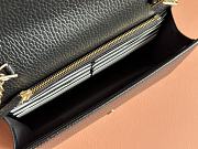 Gucci Black Leather Interlocking G Wallet On Chain 20x13x6cm - 3