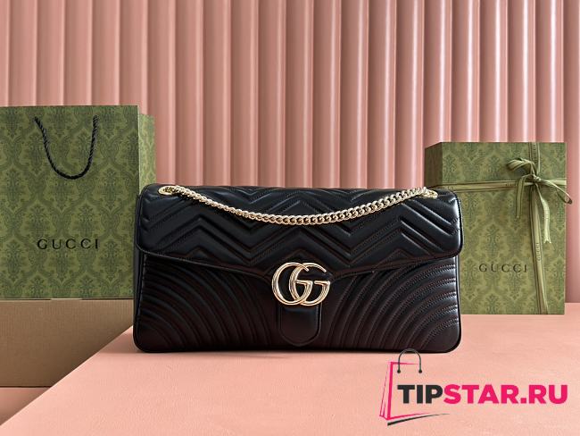 Gucci Marmont Black Leather 40X21X8.5CM - 1