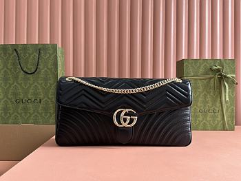 Gucci Marmont Black Leather 40X21X8.5CM