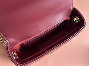 GG Marmont Mini Wine Red Handbag 21x15.5x8cm - 3