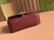 GG Marmont Mini Wine Red Handbag 21x15.5x8cm - 2