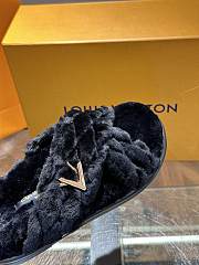  LV Lvjia women's wool black slippers - 2