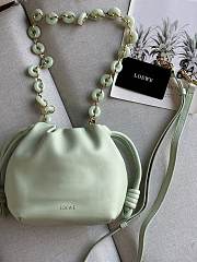 Loewe Light Green Mini Flamenco Purse Clutch in Nappa Leather 23x17x5.5cm - 1