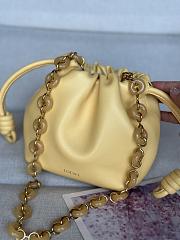 Loewe Light Yellow Mini Flamenco Purse Clutch in Nappa Leather 23x17x5.5cm - 5