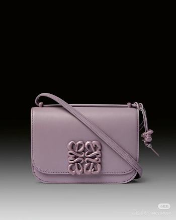 LOEWE Goya Small Purpul Leather Shoulder Bag 19*13*6CM