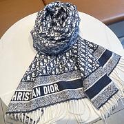 DIOR black grey elegant long scarf - 1