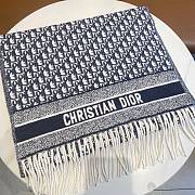 DIOR black grey elegant long scarf - 3