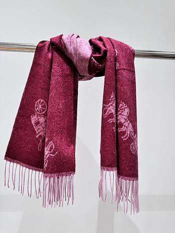 Coach Pink scarf 195×53cm